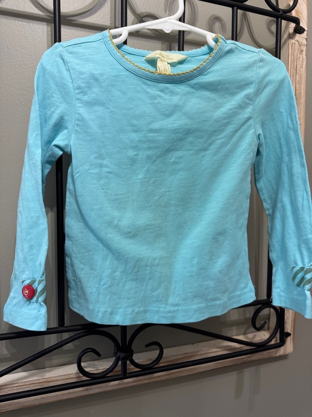 Matilda Jane Aqua Blue Long Sleeve Tee with Trim 2